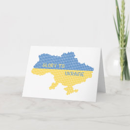 Breien Oekraïense staat kaart tekst Glorie naar Oe