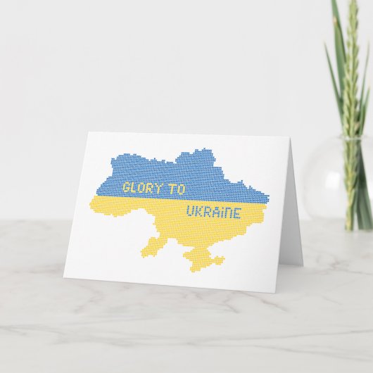 Breien Oekraïense staat kaart tekst Glorie naar Oe (Voorkant)