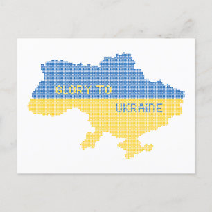 Breien Oekraïense staat kaart tekst Glorie naar Oe