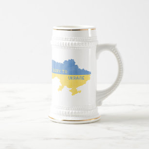 Breien Oekraïense staat kaart tekst Glorie naar Oe Bierpul