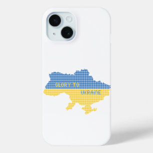 Breien Oekraïense staat kaart tekst Glorie naar Oe iPhone 15 Case