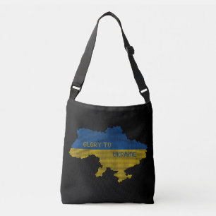 Breien Oekraïense staat kaart tekst Glorie naar Oe Crossbody Tas