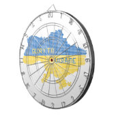 Breien Oekraïense staat kaart tekst Glorie naar Oe Dartbord (Voorkant Rechts)