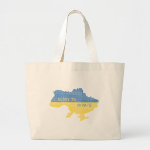 Breien Oekraïense staat kaart tekst Glorie naar Oe Grote Tote Bag