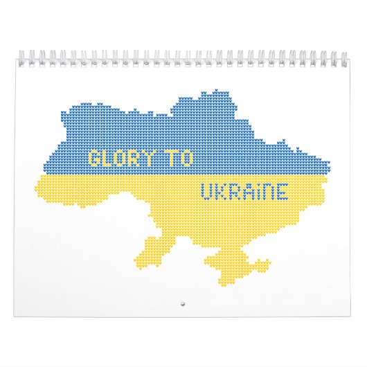 Breien Oekraïense staat kaart tekst Glorie naar Oe Kalender (Hoes)