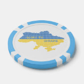 Breien Oekraïense staat kaart tekst Glorie naar Oe Poker Chips (Enkel)