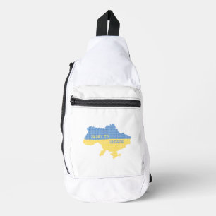 Breien Oekraïense staat kaart tekst Glorie naar Oe Sling Bag