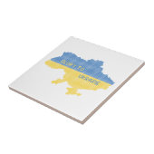 Breien Oekraïense staat kaart tekst Glorie naar Oe Tegeltje (Zijkant)