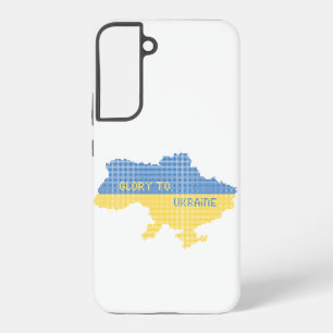 Breien Oekraïense staatskaart tekst Eer aan Oekraï Samsung Galaxy Hoesje