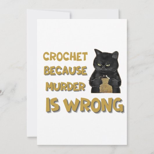 breien omdat moord verkeerd is kaart (Achterkant)