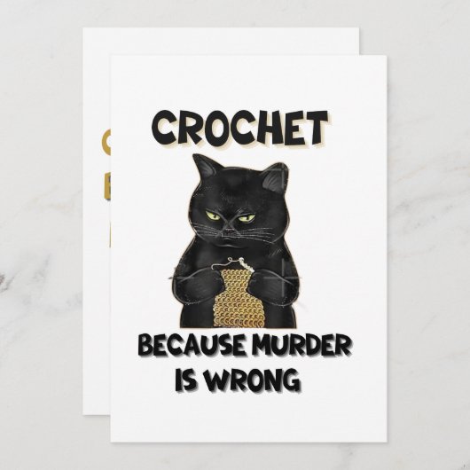 breien omdat moord verkeerd is kaart (Voorkant / Achterkant)