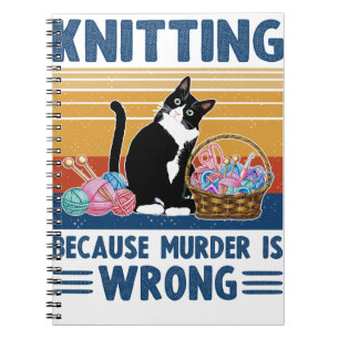 breien omdat moord verkeerd is, zwarte kat, grappi notitieboek