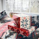 Breien Patroon Kerstmis Rendier Nordic Cadeaupapier