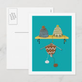 Breien Petten voor de kerst Feestdagenkaart (Voorkant / Achterkant)