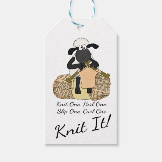 Breien Schapen Custom Gift Labels Cadeaulabel (Voorkant)