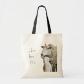 Breien Schapen Lam Custom Projecttas Tote Bag (Voorkant)
