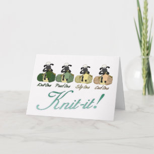 Breien Schapen Wenskaart - Knit-It! Kaart