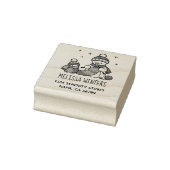 Breien Sneeuwman Kerst Misseradres Rubberstempel (Stempel)
