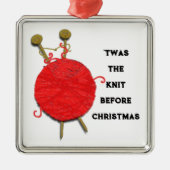 Breien vakantie cadeau metalen ornament (Voorkant)