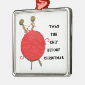 Breien vakantie cadeau metalen ornament (Links)