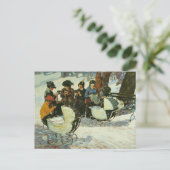 Breien voor de soldaten | George Luks Briefkaart (Staand voorkant)