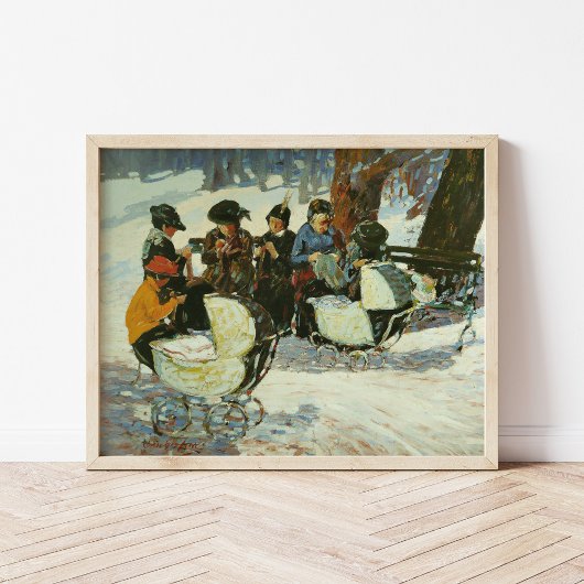 Breien voor de soldaten | George Luks Poster