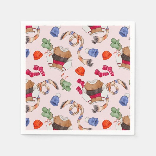 Breien Vreugde (Platinum Pink) - Servetten (Voorkant)