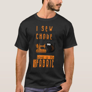 Breien Zwarte Kat kleding Ik Naai Zodat Ik Niet Wu T-shirt