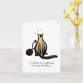 Breiend kat kaart (Gele Bloem)