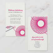 Breiende handwerkvisitekaartjes visitekaartje (Voorkant / Achterkant)