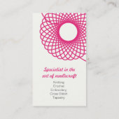 Breiende handwerkvisitekaartjes visitekaartje (Achterkant)