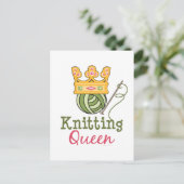 Breiende Koningin Postcard Briefkaart (Staand voorkant)