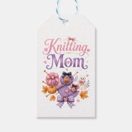 Breiende Moeder Halloween Kaart Cadeaulabel