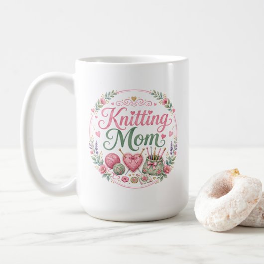 Breiende Moeder Koffiemok (Met donut)