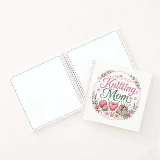 Breiende Moeder - Spiraal Notebook Notitieboek (Binnen)