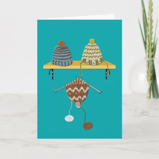 Breiende Petten voor Kerstmis Feestdagen Kaart (Voorkant)