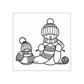 Breiende Sneeuwman Rubberstempel (Afrduk)