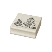 Breiende Sneeuwman Rubberstempel (Stempel)