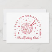 Breigaren liefhebbers Kerstmis Feestdagenkaart (Voorkant)