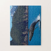 Breikende Hump Back Whale. Legpuzzel (Verticaal)