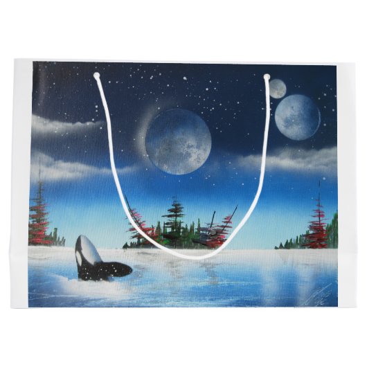 Breikende Whale Giftbag Groot Cadeauzakje (Achterkant)