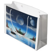 Breikende Whale Giftbag Groot Cadeauzakje (Achterkant Gekanteld)