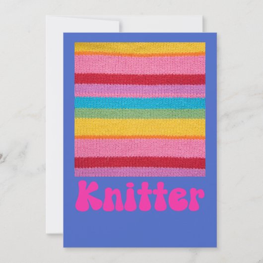 Breimachine, haakliefhebbers Print Kaart (Voorkant)