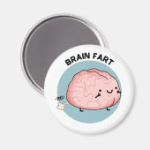 Brein Fart Grappige Anatomie Pun Magneet (Voorkant / Achterkant)