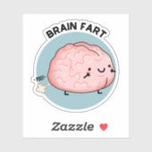 Brein Fart Grappige Anatomie Pun Sticker (Vel)