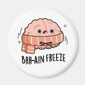 Brein Freeze Grappige Biologie Anatomie Pun Magneet (Voorkant)