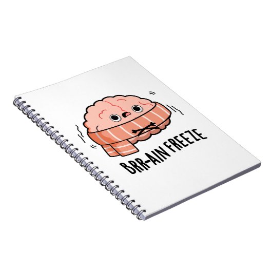 Brein Freeze Grappige Biologie Anatomie Pun Notitieboek (Rechterzijde)