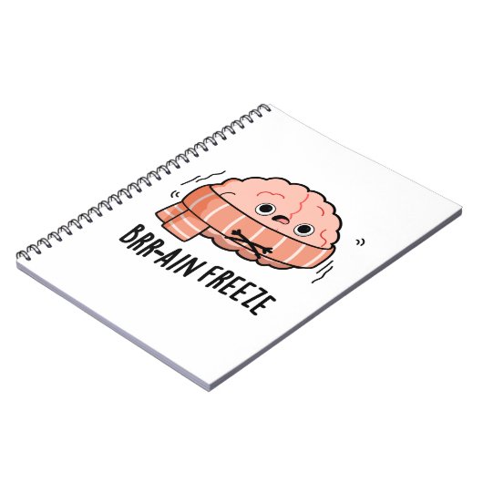 Brein Freeze Grappige Biologie Anatomie Pun Notitieboek (Linkerzijde)