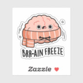 Brein Freeze Grappige Biologie Anatomie Pun Sticker (Vel)