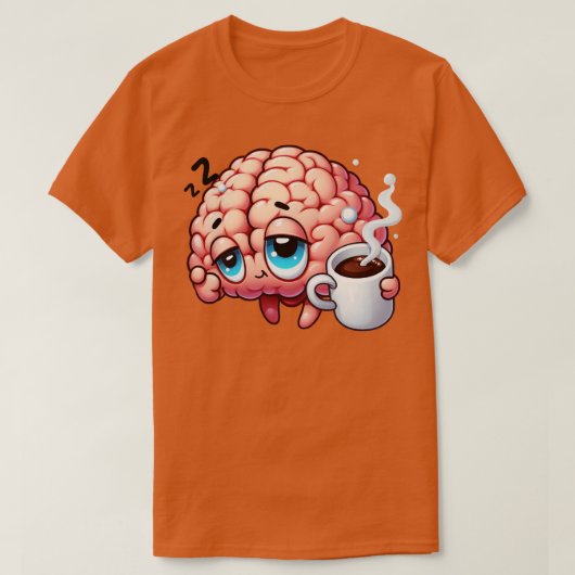 Brein heeft koffie nodig 1 t-shirt (Design voorkant)